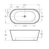BNK - Matt White Freestanding Bath 1500/1700mm