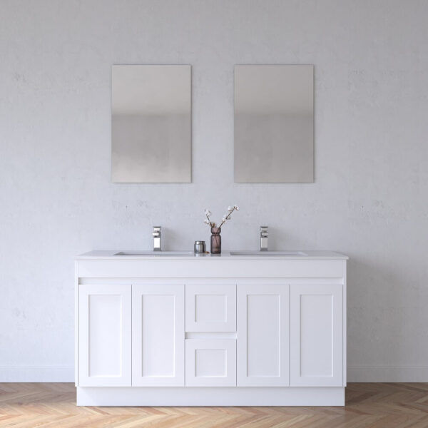 BV01 Extra Deep Matt White Freestanding Vanity - 1500x520mm - Clearance