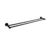 ASL Black Round Double Towel Rail