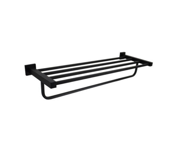 ASL Black Square Bath Towel Shelf