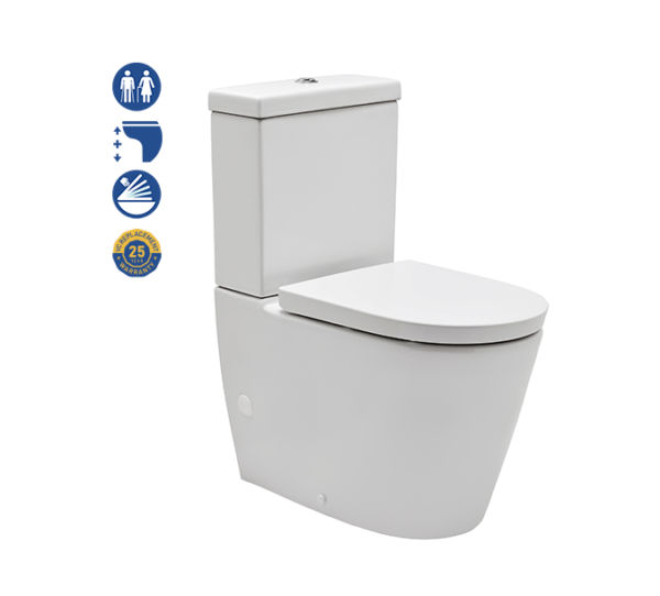 Johnson Suisse Venezia Rimless Flush Ambulant Toilet Suite