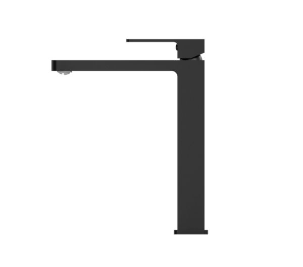 NRO1501AMB Matt Black Square Tall Basin Mixer