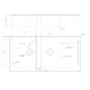 S11650D-B_Schematic-e1559740688799.png BV-11650 Black 1 and 3/4 Bowl Kitchen Sink with Drainer 1160x500mm