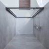 SS01-pivot-door-4.jpg SS01 - Black Wall to Wall Front Only Adjustable Shower Screen (740-820)mm