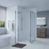 SS01 - Chrome Front & Return Adjustable Shower Screen - 900x900mm (Suit On Tiled Floor)