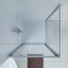 SS01 - Chrome Front & Return Adjustable Shower Screen - 900x900mm (Suit On Tiled Floor)
