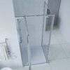 SS01 - Chrome Front & Return Adjustable Shower Screen - 900x900mm (Suit On Tiled Floor)