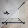 SS17-BLK-top.jpg SS17 - Black Semi Frameless Front & Return Shower Screen - 1150x850mm (Suit On 1200x900 Base)