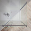 SS17-top.jpg SS17 - Chrome Semi Frameless Front & Return Shower Screen - 850x850mm (Suit On 900x900 Base)
