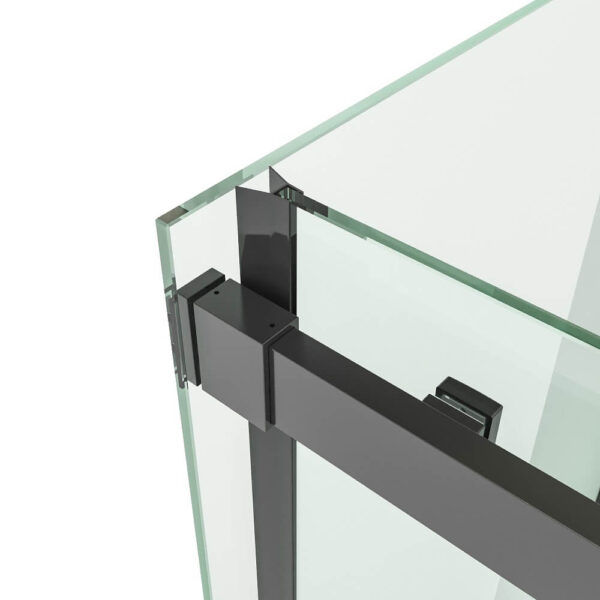 SS20 - Black Sliding Door Shower Screen - 1150x850mm (Suit On 1200x900 Base)
