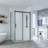SS20-NEW-8.jpg SS20 - Black Sliding Door Shower Screen - 1150x850mm (Suit On 1200x900 Base)