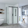 SS20-NEW-9.jpg SS20 - Black Sliding Door Shower Screen - 1150x850mm (Suit On 1200x900 Base)