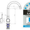 TK70Kdrw.jpg ASLTK70K Chrome Kitchen Sink Mixer
