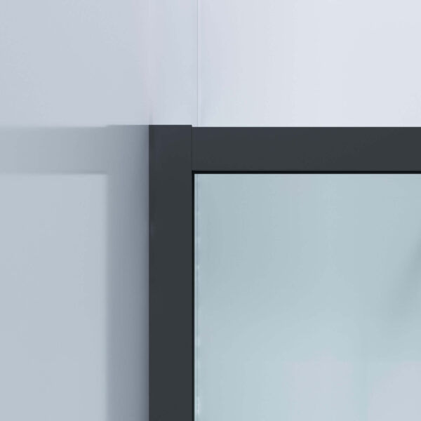 SS27 - Black Walk In Shower Screen Panel - 900mm