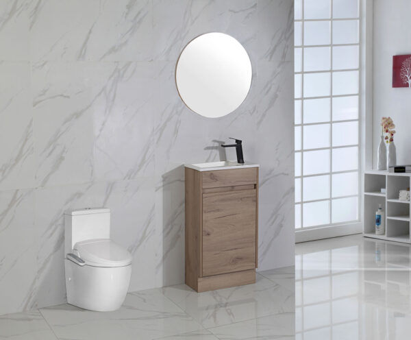 AU20 Compact Freestanding Wooden Vanity - 465x260mm