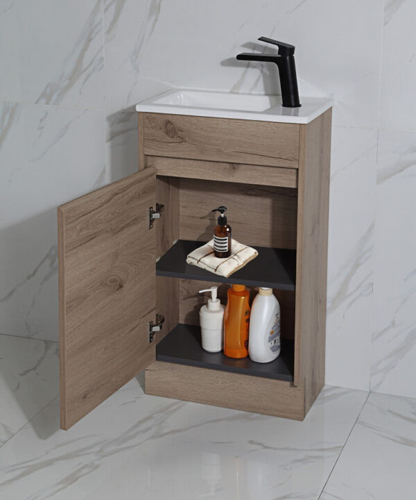 AU20 Compact Freestanding Wooden Vanity - 465x260mm