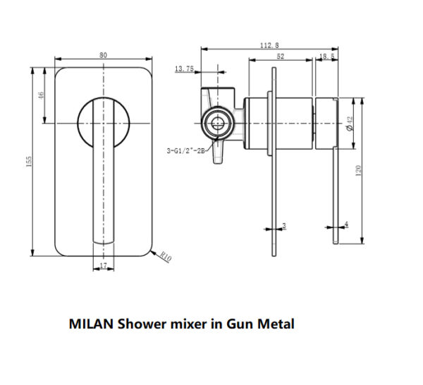 MILAN SHOWER MIXER