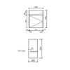 001 AU20 Compact Wall Hung Wooden Vanity - 465x260mm