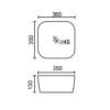 001 OS96B Gloss White Ceramic Basin 360x350x130mm