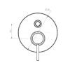 0102 EC010DBB Brushed Brass Shower Mixer with Divertor