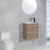 1 AU20 Compact Wall Hung Wooden Vanity - 465x260mm