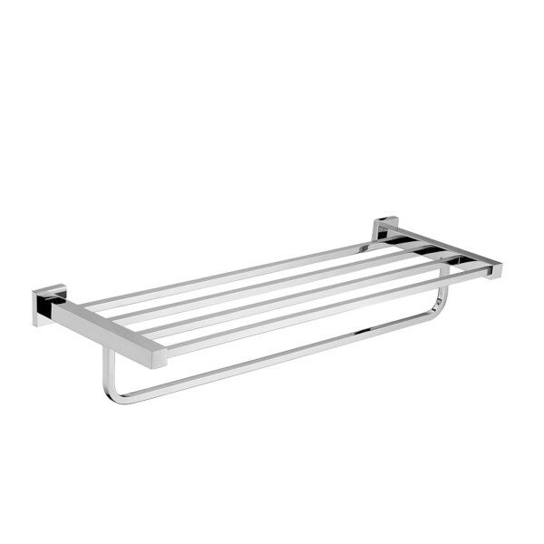 ASL Chrome Square Bath Towel Shelf