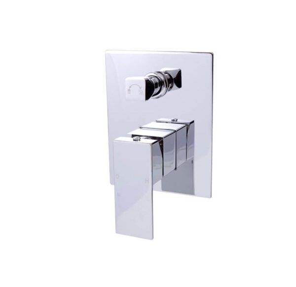 ASL43D Chrome Square Shower Mixer With Diverter
