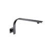 111-19-2 ASL102 Matt Black Square Shower Wall Arm - Up