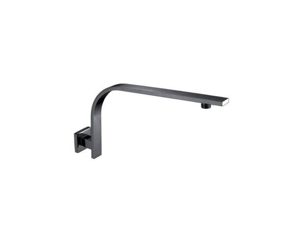 ASL102 Matt Black Square Shower Wall Arm - Up