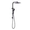 111-21 NRO1505CMB Matt Black Square Multi Function Shower Rail