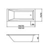 1595 ASL Insert Bath 1500x750x440mm