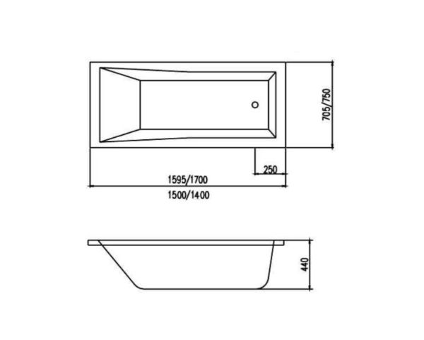 ASL Insert Bath 1500x750x440mm