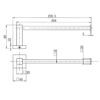 2 ASL Black Square Towel Holder