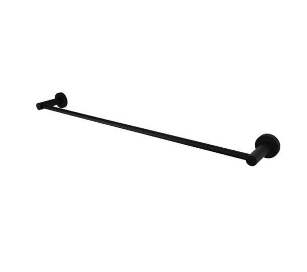 ASL Black Round Single Towel Rail