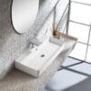 222 EC7042 Gloss White Ceramic Basin 700x420x140mm