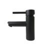 222 ASL70A Matt Black Round Basin Mixer