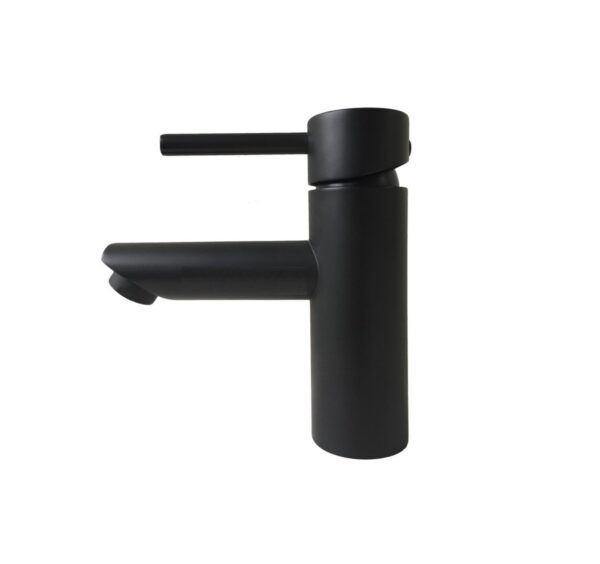 ASL70A Matt Black Round Basin Mixer