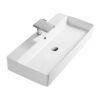 222 EC7042 Gloss White Ceramic Basin 700x420x140mm