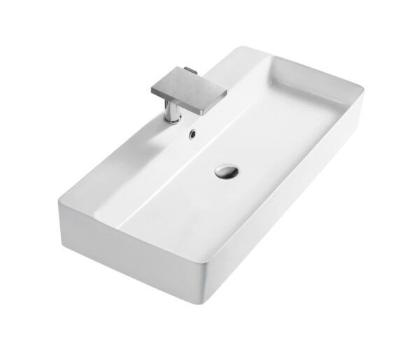 EC7042 Gloss White Ceramic Basin 700x420x140mm