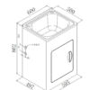 OS236B Laundry Trough 45L 600X500mm