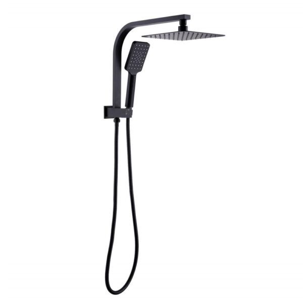EC1019BK Matt Black Square Multi Function Shower Rail