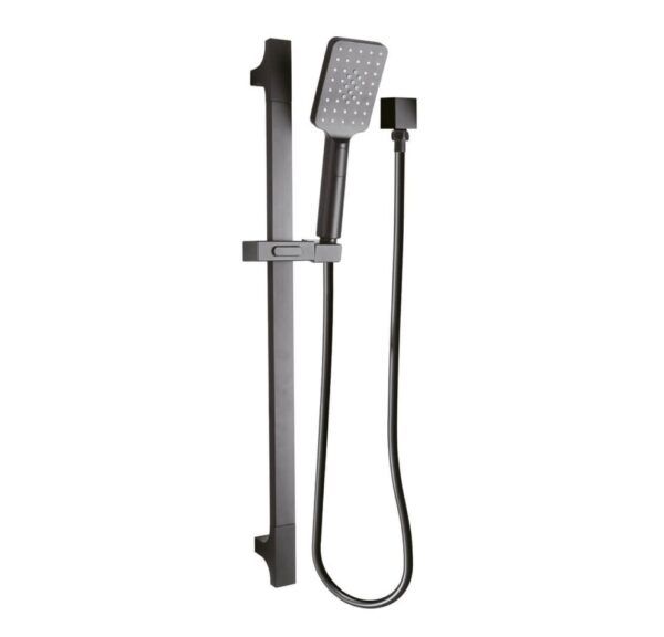 EC1101BK Matt Black Square Shower Rail