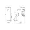 322rfwerwvrewrf NR 3015-09AMB Matt Black Square Shower Mixer with Divertor
