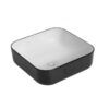33 OS488 Matt Black & White Ceramic Basin 390x390x110mm