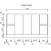 AU03-1500 Gloss White Bathroom Double Freestanding Vanity - 1500x460mm