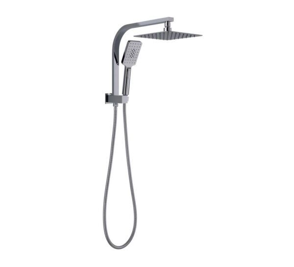 EC1019CHSR Chrome Square Multi Function Shower Rail
