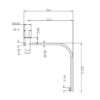 602dae175d03841a8616bee3_TP1019drawing EC1019BK Matt Black Square Multi Function Shower Rail