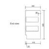 666 AU03-750 Gloss White Freestanding Vanity 750x460mm