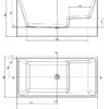 666 BATH 6 - Compact Freestanding Bath with Seat 1350mm