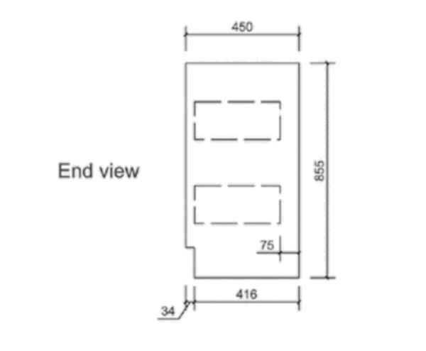 AU04-600 Freestanding Vanity - 600×460mm
